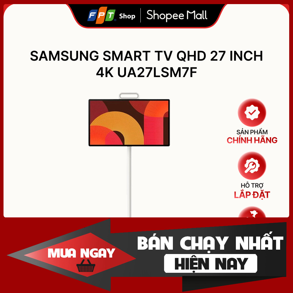 Máy Tivi Samsung QLED 27inch 4K UA27LSM7F Chiếu phim HQ Giảm mắt Tiết kiệm điện