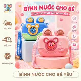 Bình Nước Cho Bé Họa Tiết Xinh Xắn Đáng Yêu - HT773