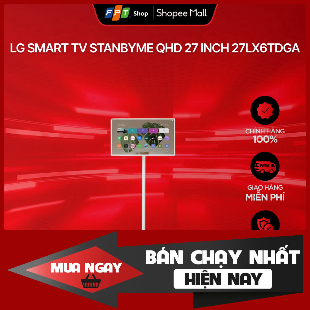 Màn Hình Tivi LG StandbyME 27 Inch QHD 5K, 27LX6TDGA, Công Nghiệp, Khd Chất Lượng Cao