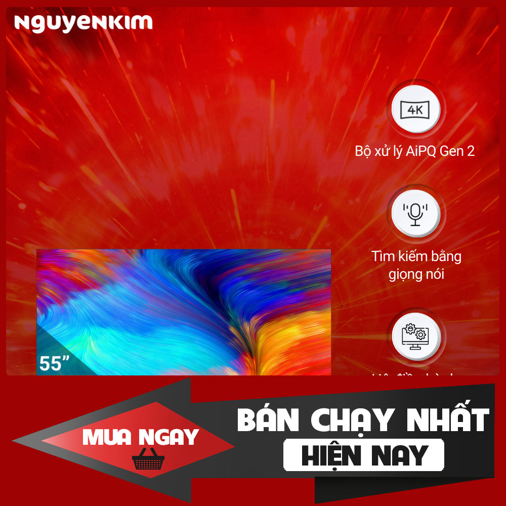 Tivi TCL LED 4K 55 inch 55P638 Kích thước 55 inch Tấm nền LED Chiếu hình 4K