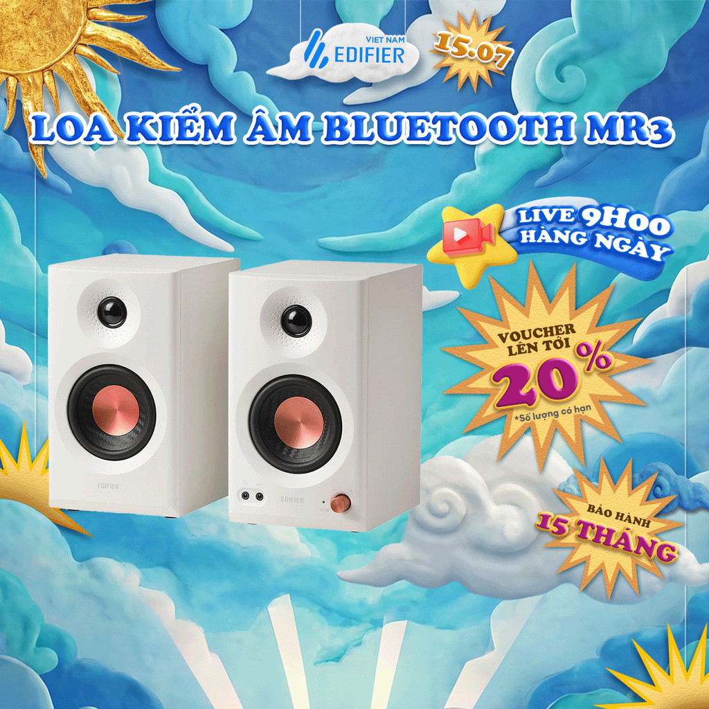 Loa Kiểm Âm Bluetooth EDIFIER MR3/MR5 | Công Suất 36W | Bluetooth 5.4 | 2 Chế Độ Kiểm Âm & Nghe Nhạc