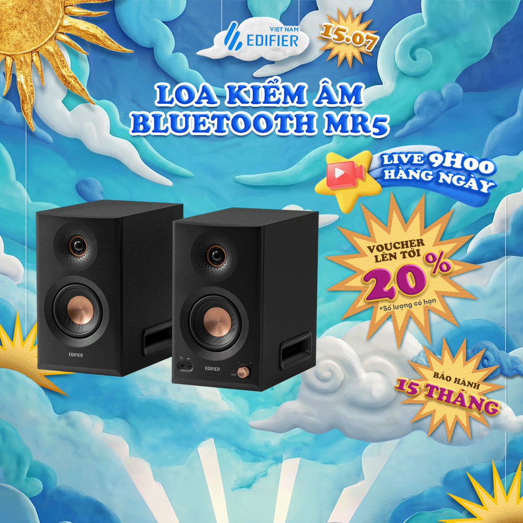 Loa Kiểm Âm Bluetooth Chất Lượng Studio EDIFIER MR5 - Xử Lý Âm Thanh Chuyên Nghiệp - Công Suất 110W 
