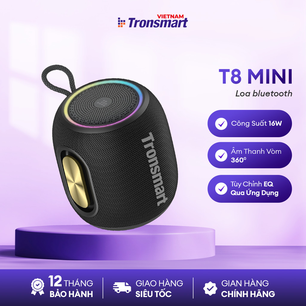 Loa Bluetooth Tronsmart T7 Mini/ T8 Mini 5.3 | Công suất 15W | 18h chơi nhạc | Hỗ trợ thẻ nhớ | Bảo 