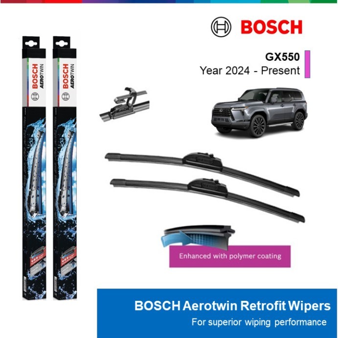BỘ GẠT MƯA BOSCH AEROTWIN 22" & 20": LEXUS GX550 ĐỜI XE 2024 ĐẾN NAY
