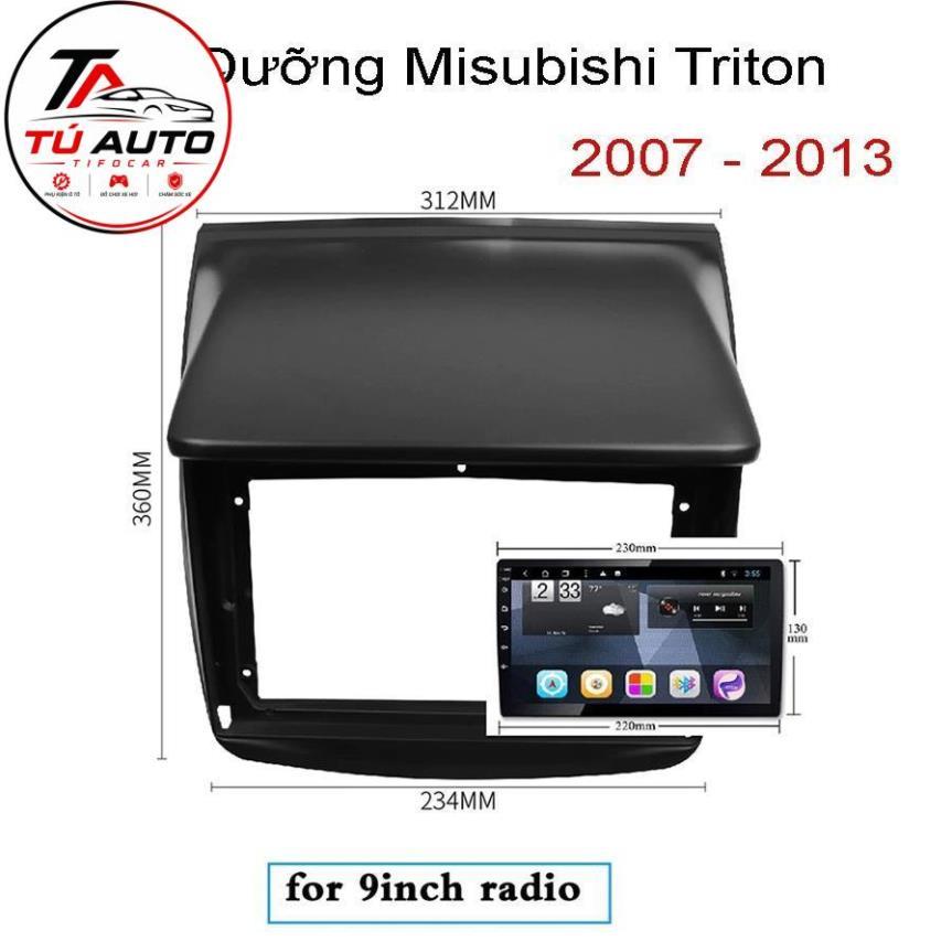 Mặt Dưỡng Lắp Màn Hình Android 9 Inch Cho Xe Mitsubishi Pajero Sport (2007 - 2013)
