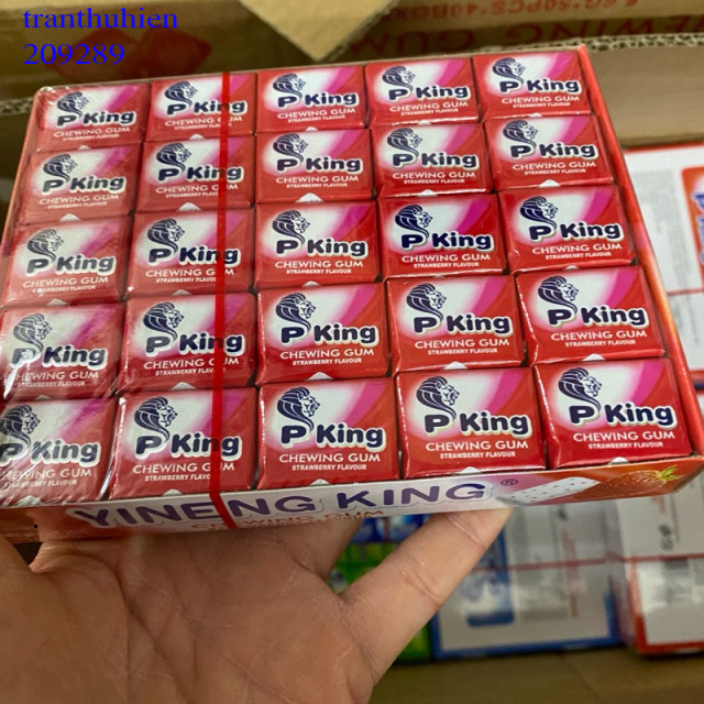PKing Chewing Gum Vị Hoa Quả Lốc 50 Gói x 4 viên