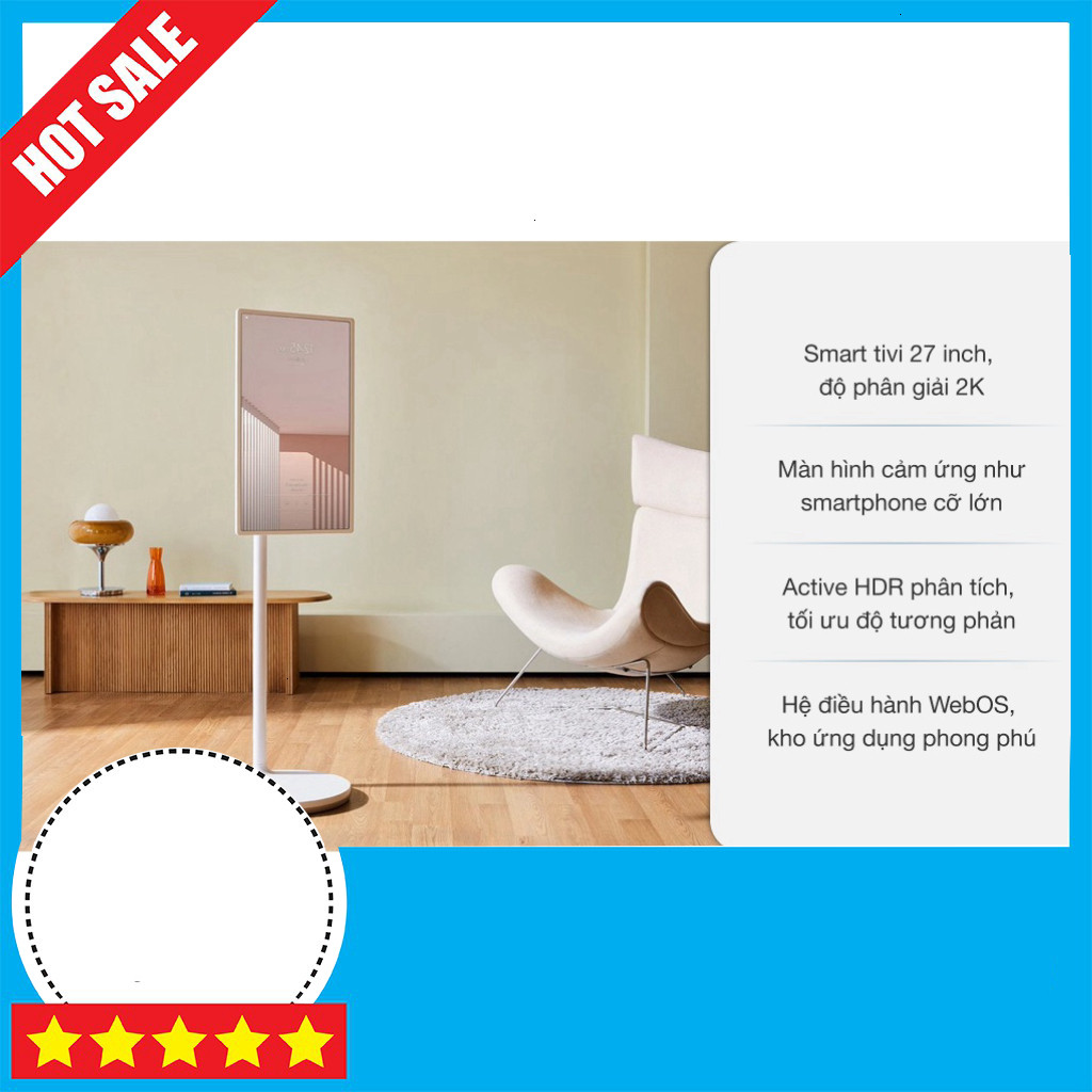 Khuyến mãi  Điện Máy LG Tivi StandbyME 27 inch 27ART10AKPL 2K 2021 Tiết Kiệm Điện ,.