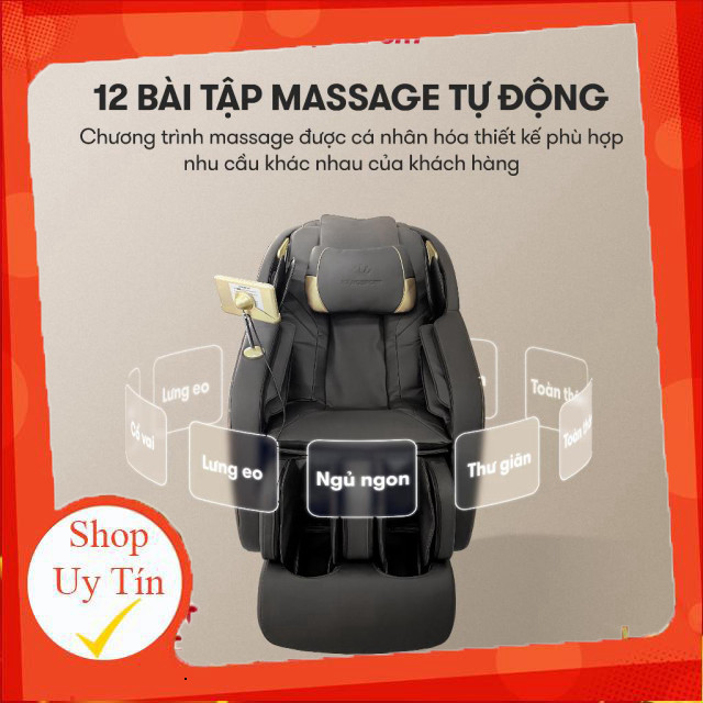 nhắn shop _  Ghế massage KINGSPORT G11 New công nghệ rung sóng âm Kingsonic, 12 bài massage tự động 