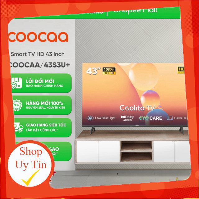 nhắn shop _  S3U+ | Smart Tivi HD Coocaa Wifi 32S3U+ 32 Inch / 43S3U+ 43 Inch [Toàn Quốc] _hàng mới 