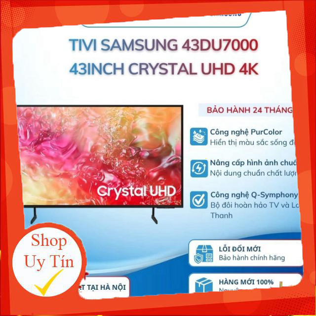 nhắn shop _  Smart tivi Samsung 43DU7000 43 inch Crystal UHD 4K, giá rẻ tại kho|Bh chính hãng 24 thá
