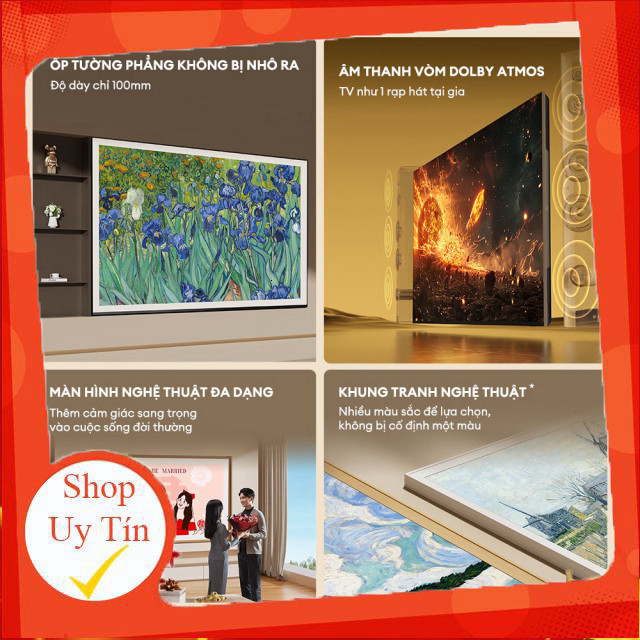 nhắn shop _  [Miễn phí lắp đặt HNHCM] Smart tivi 65 inch Qled 4K tivi Khung Tranh Google Frame+ 65LN