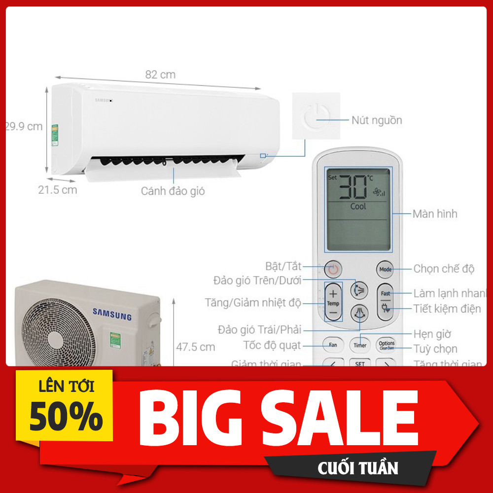 ib nhận mã giảm_ Máy lạnh Samsung Inverter 1.5 HP AR13DYHZAWKNSV đời mới 2024  THÁI LAN _siêu sale
