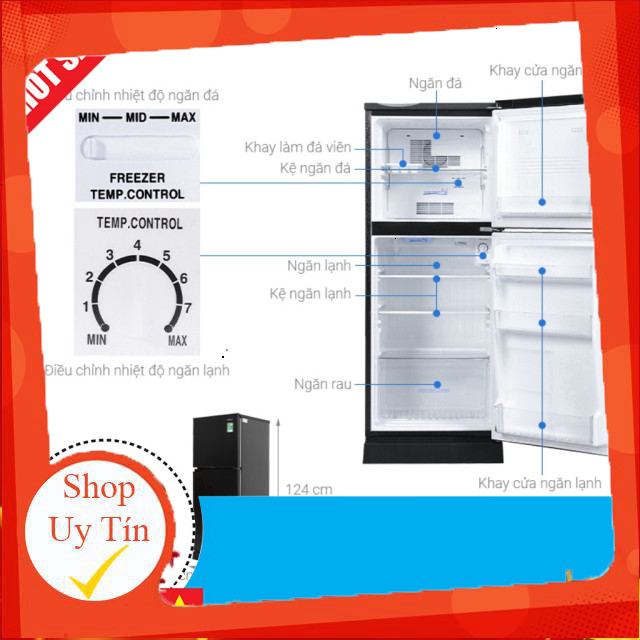 nhắn shop _  hàng Tủ lạnh Aqua 130 lít AQRT150FA(BS)   , _hàng mới