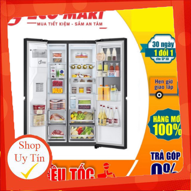 nhắn shop _  X257BL Tủ lạnh LG GRX257BL Inverter 635 Lít Side By Side InstaView DoorinDoor _hàng mới