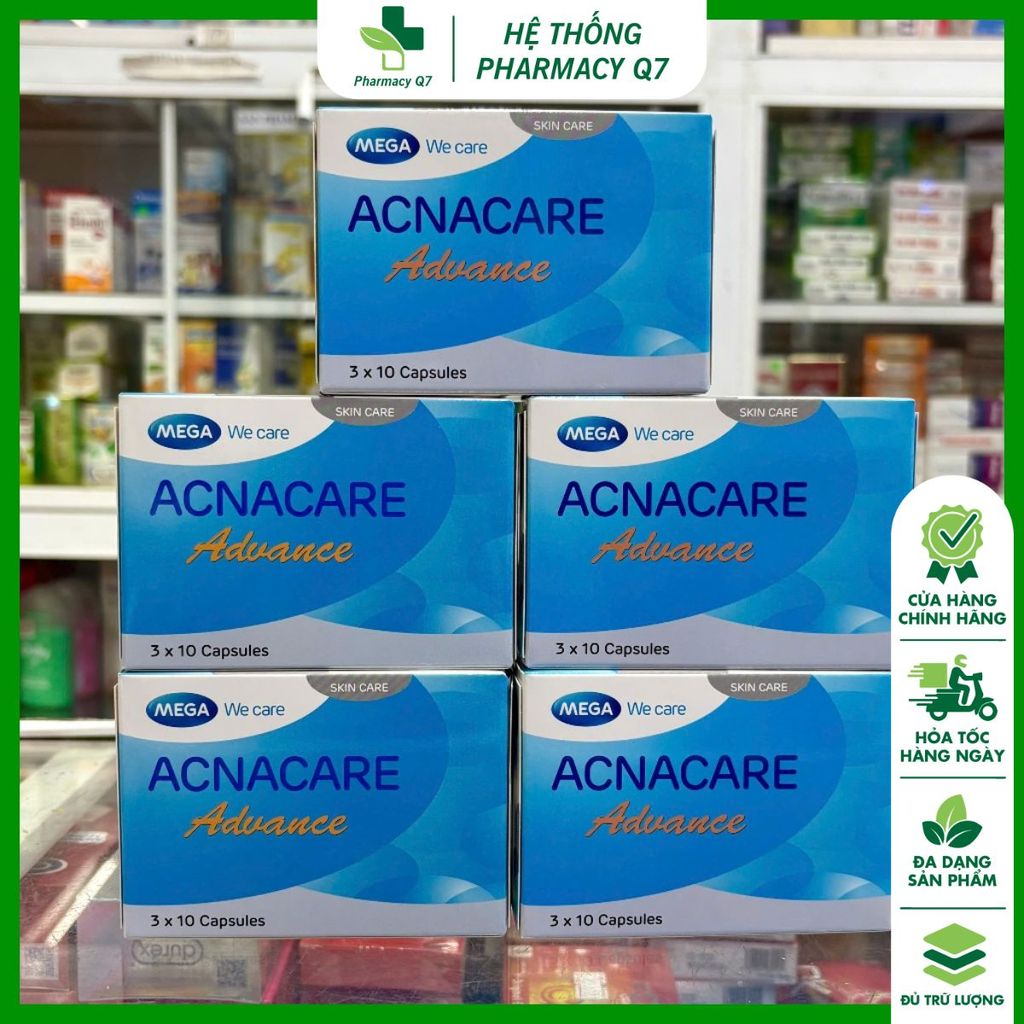 Viên uống Acnacare Advance (Hộp 30 viên) - Hỗ trợ làm giảm tiết bã nhờn, giảm thâm mụn