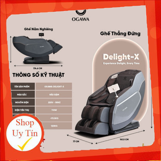 nhắn shop _  _ Ghế Massage Ogawa Delight X (OGVN5574) – Thư Giãn Toàn Diện, Hồi Phục Tức Thì _ _hàng