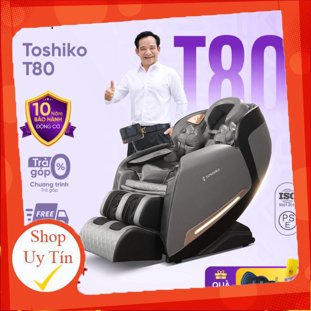 nhắn shop _  Ghế massage trị liệu toàn thân TOSHIKO T80 công nghệ 3D đa dạng các bài tập massage _hà