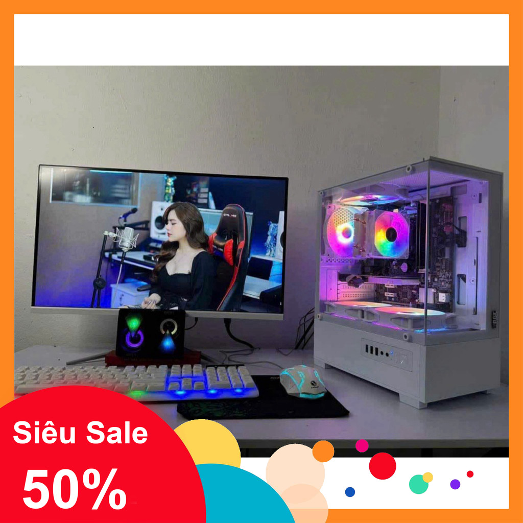 ib nhận mã giảm_ Bộ Máy Tính Case PC Chơi Game (H81,i34160, i5 4570, i7 4770 Ram 8G,SSD 128G, VGA GT