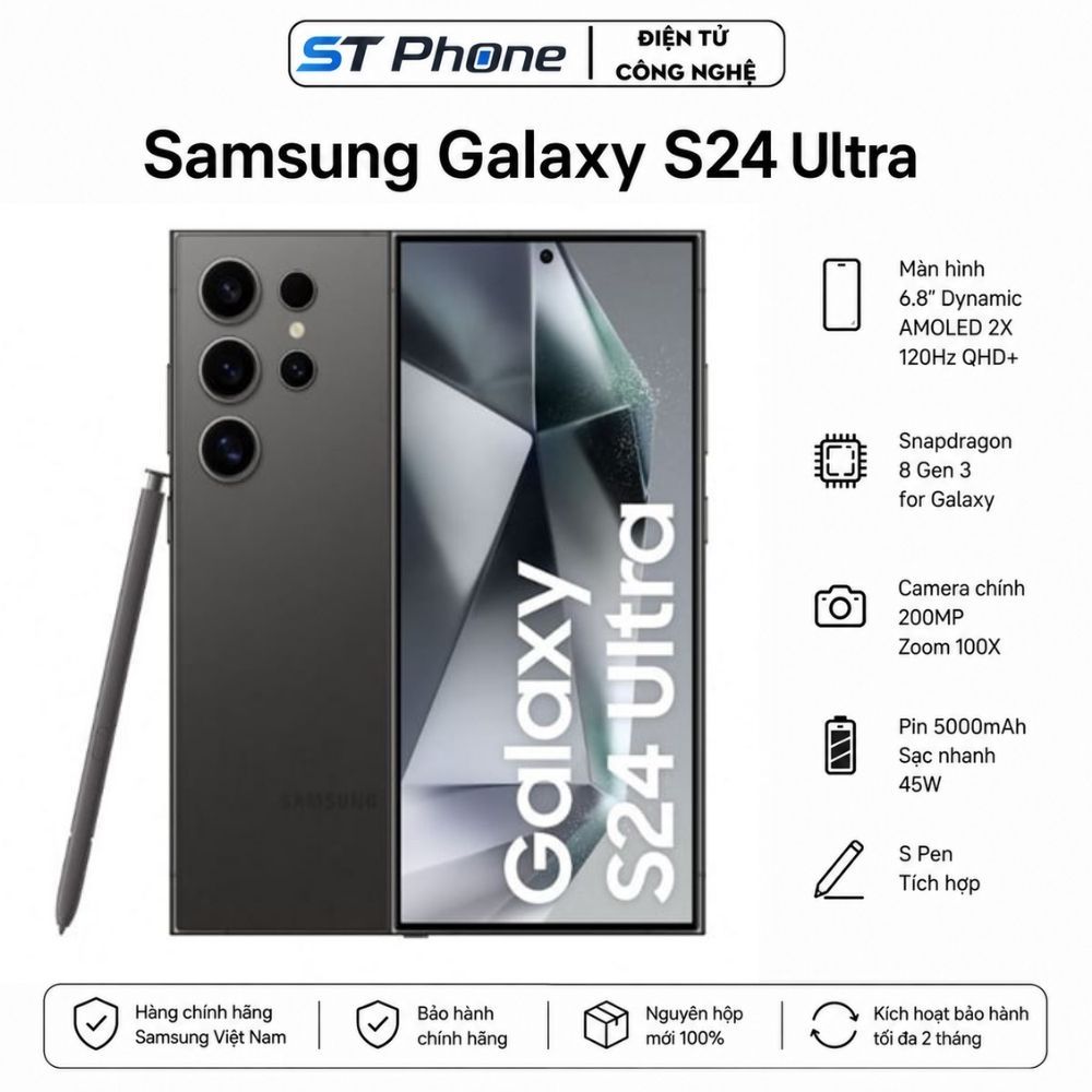 Điện thoại Samsung Galaxy S24 Ultra 12G/256G,Hàng chính hãng