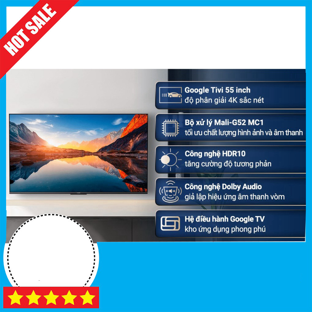 KHUYẾN MÃI  Xiaomi Tivi 4K 55 inch L55MA-ASEA 2024 - Tivi 4K 55inch Đẹp Full HD Rẻ Freeship