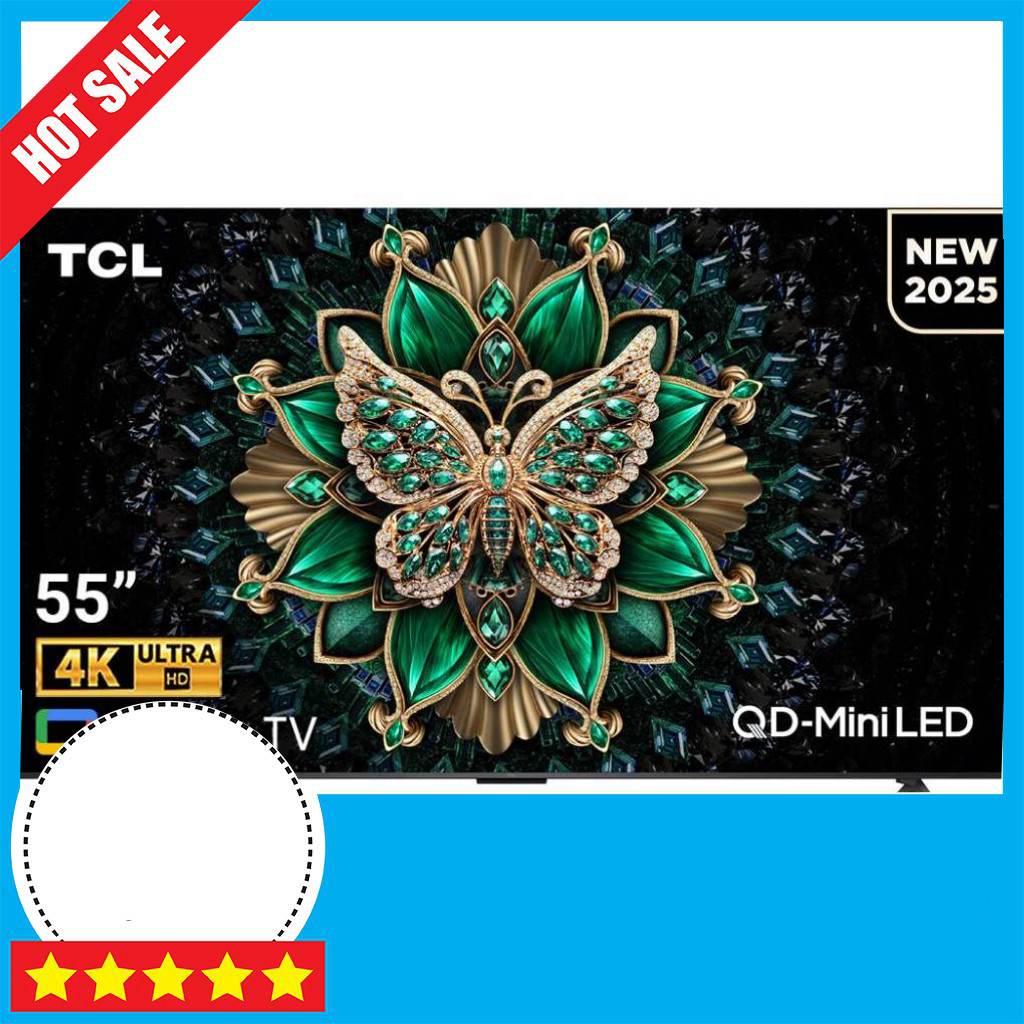 KHUYẾN MÃI  Google Tivi QD-Mini LED TCL AI 4K 55 inch 55C6K 2025 Mô hình Google QD-Mini LED TCL AI, 