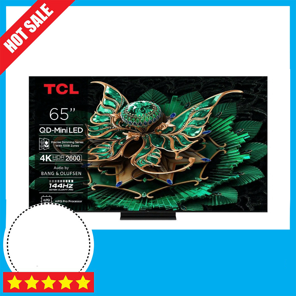 KHUYẾN MÃI  Tivi Google TCL AI 4K 65 inch 65C7K 2025 Dáng Đẹp Hài Hước Chất Lượng Cao Freeship
