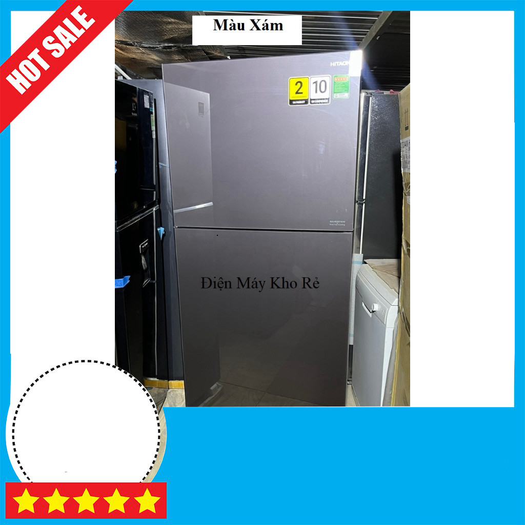 KHUYẾN MÃI  Tủ Lạnh Hitachi Inverter 349 lít R-FVY480PGV0 GMG Tiết Kiệm Điện Hẹn Giờ Chống Nóng Free