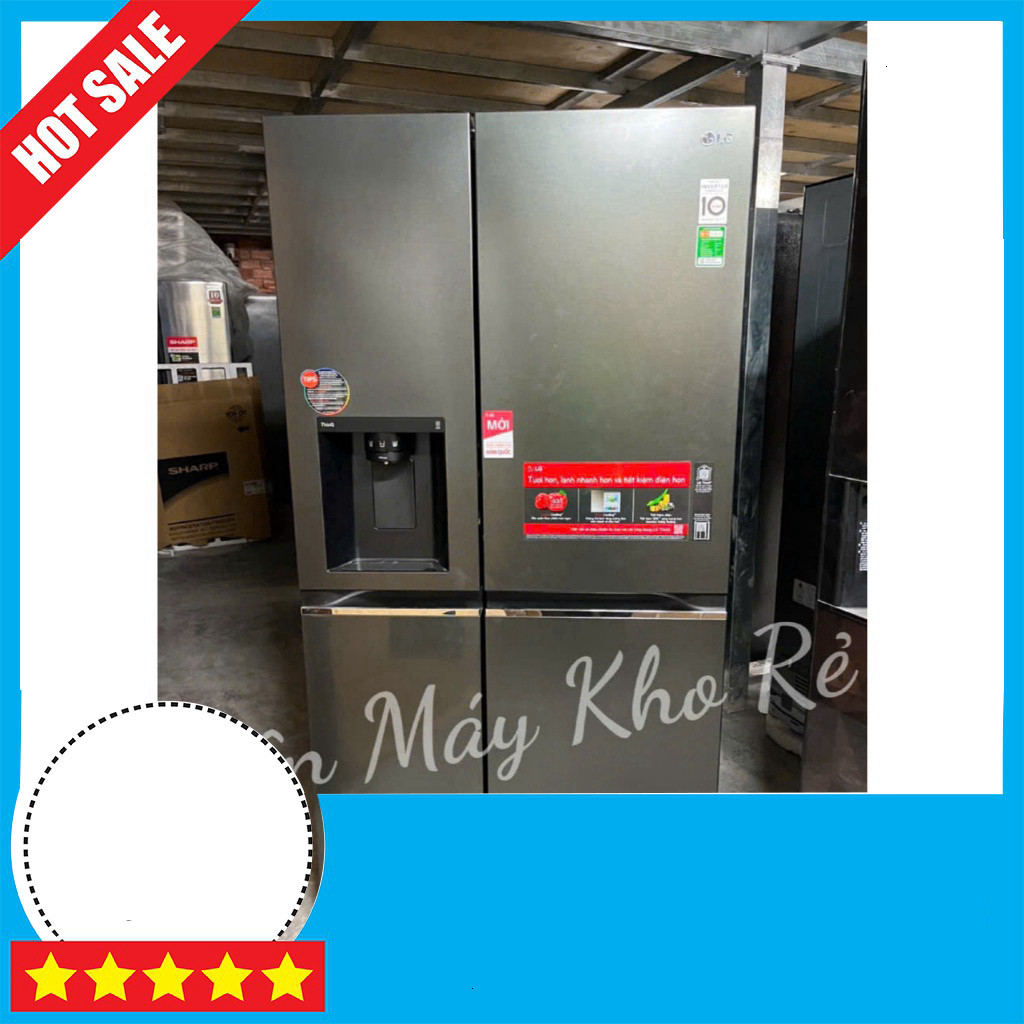 KHUYẾN MÃI  Tủ Lạnh LG Inverter 635 Lít GR-D257MC Kệ Đảm Bảo Giá Tốt Tối Đa Freeship