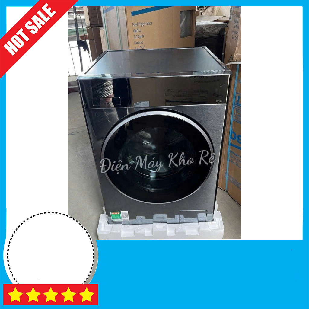 KHUYẾN MÃI  Máy Giặt Panasonic Inverter 13kg NA-26CVX1AVT Giặt Nặng Cùng Hơi Gió Tiện Dụng Freeship