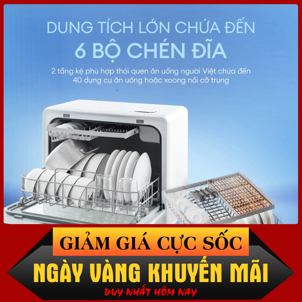 ib đặt hàng_ [Mới] Máy Rửa Chén Để Bàn KOCHI C510  6 Bộ  Cửa trong suốt  Rửa Nước Nóng 75°C  Sấy PTC