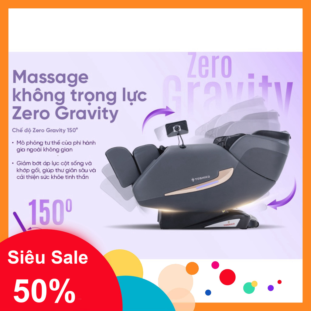 nhắn shop nhận voucher_ Ghế massage trị liệu toàn thân TOSHIKO T86 Pro công nghệ con lăn 4D giúp thư