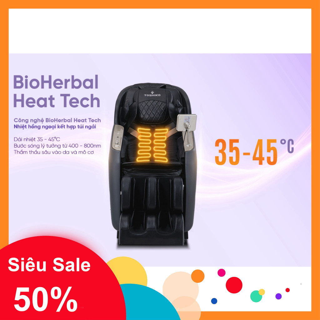 nhắn shop nhận voucher_ Ghế massage toàn thân Toshiko T59, đa chức năng, sử dụng công nghệ con lăn 4
