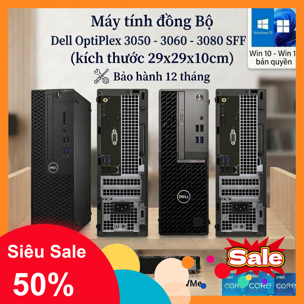 nhắn shop nhận voucher_ Máy tính Dell 3050,3060 SFF / 3080 sff (có thùng box xốp) ,ssd chuẩn nvme ,i
