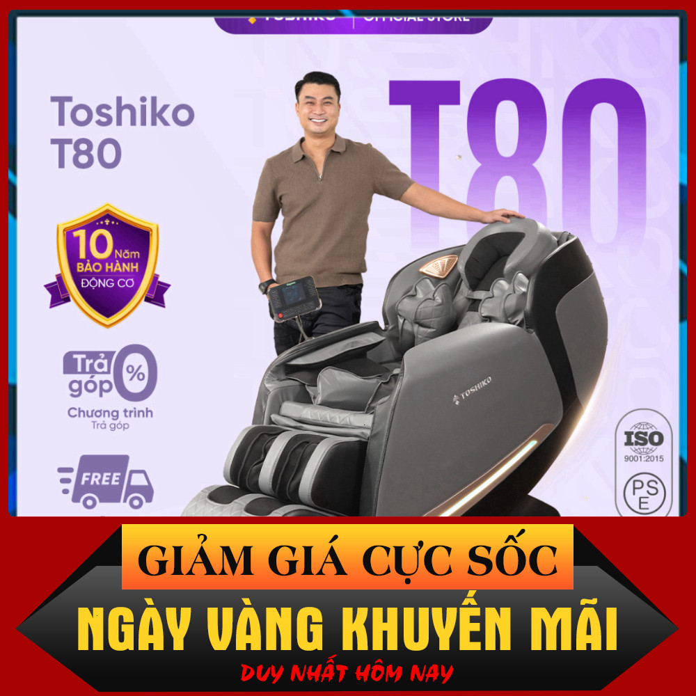 ib đặt hàng_ _ Ghế massage trị liệu toàn thân TOSHIKO T80 công nghệ 3D đa dạng các bài tập massage _