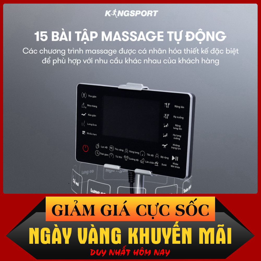 ib đặt hàng_ Ghế massage KINGSPORT G14 công nghệ massage Kingtech Touch Premium, 15 bài massage cao 