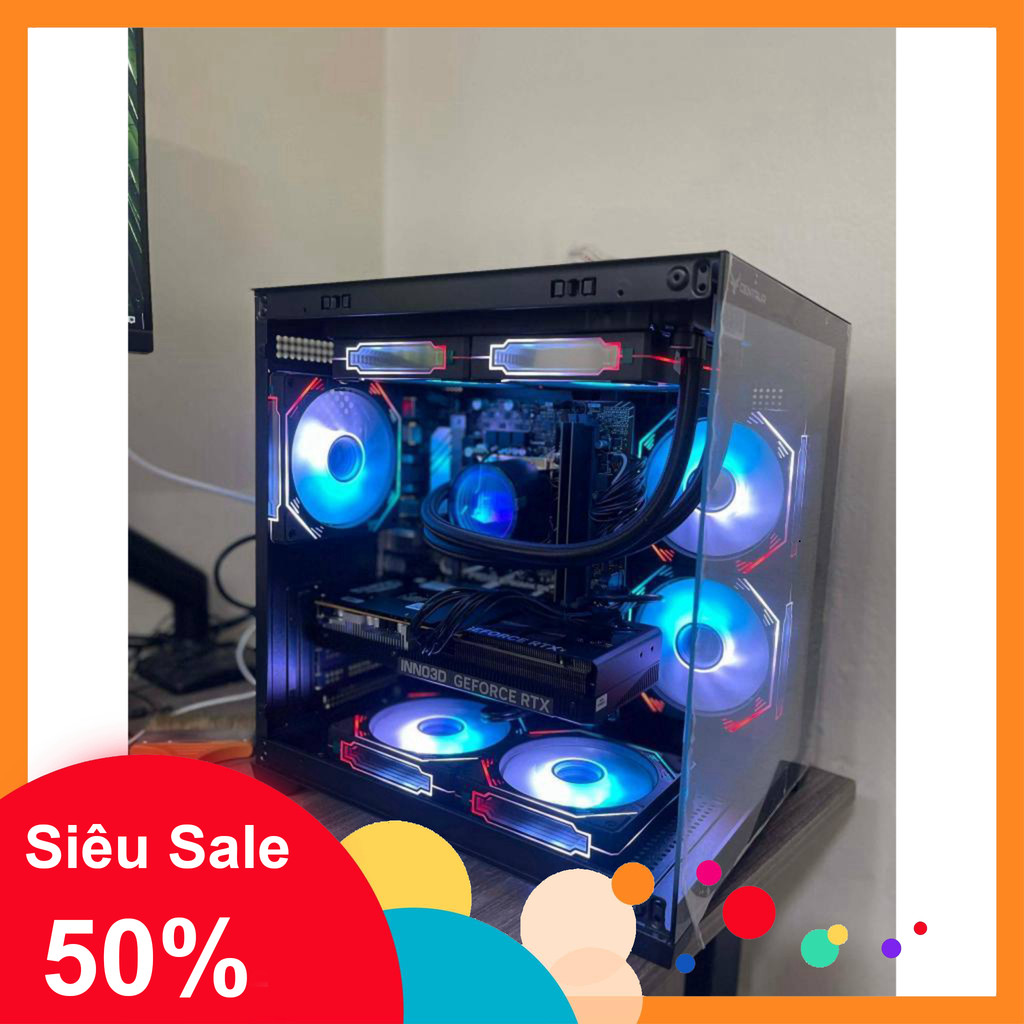 nhắn shop nhận voucher_ (MỚI 100%) PC Gaming i5 14600KF RTX 5060Ti RAM 32GB SSD 512GB Máy Tính Để Bà