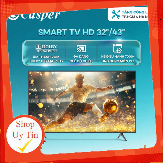 ( Google Tivi Casper 32 inch/ 43 inch - Full HD - 32HGK610 / 43FGK610 - Bảo hành 2 năm )
