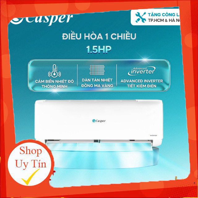 ( Máy lạnh/ Điều hòa Casper Inverter ProAir 1.5HP JC-12IU36/ EC-12IU36 - Bảo hành 3 năm )