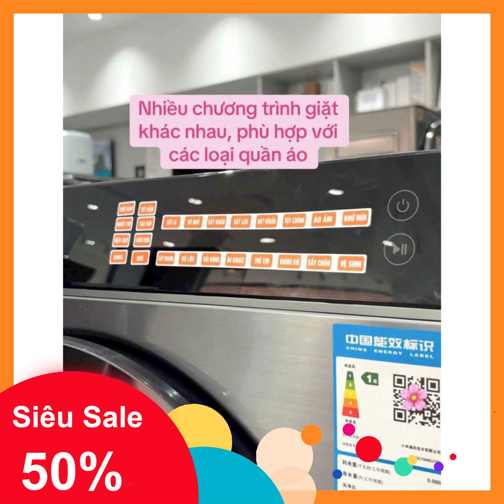 nhắn shop nhận voucher_ Máy giặt sấy Xiaomi Mijia Pro MJ105 giặt 10kg, sấy 7kgLọc xơ vải, căn chỉnh 
