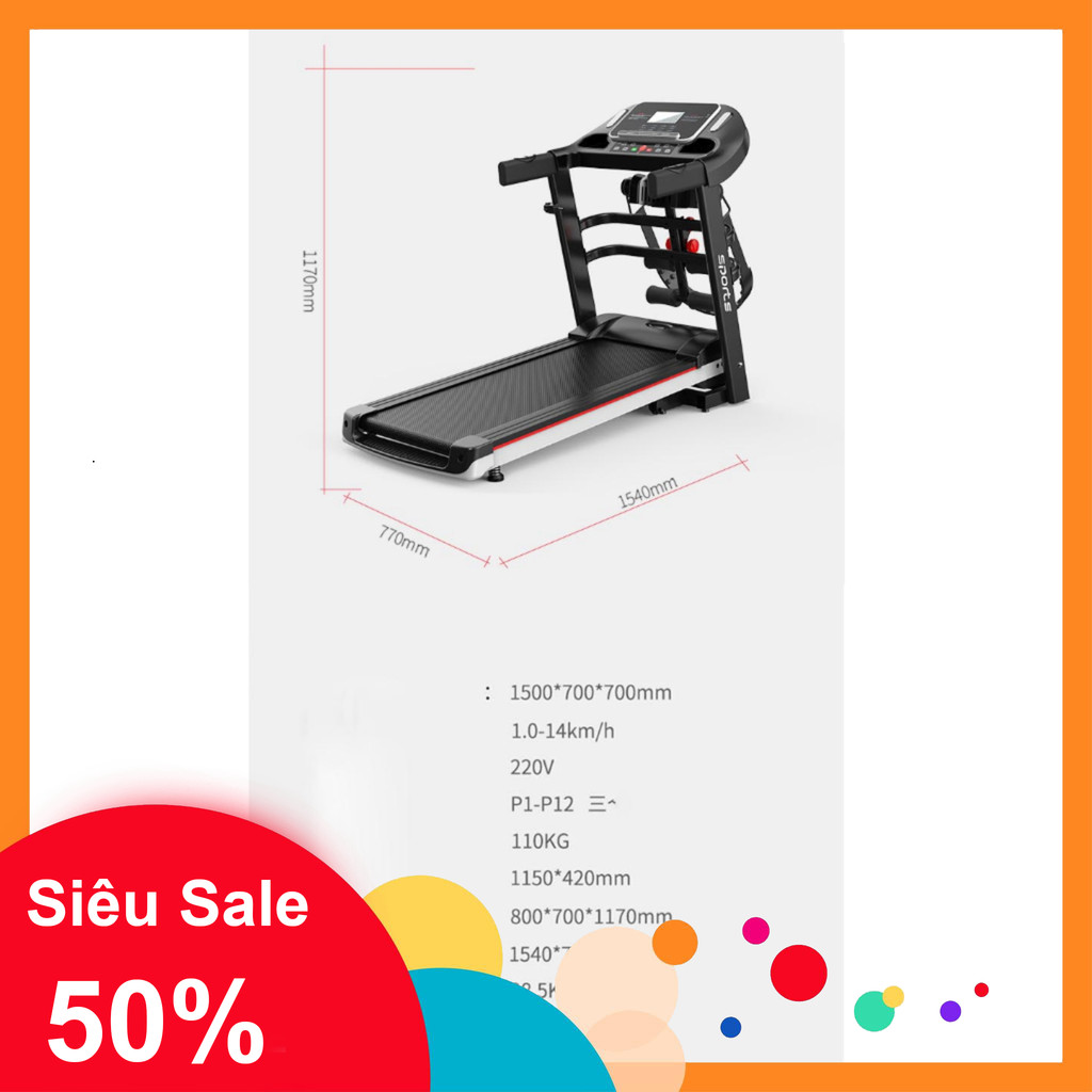nhắn shop nhận voucher_ Máy chạy bộ đa năng A7 AB SPORT  công xuất 3.5 tốc độ 114km/h bảo hành 5 năm