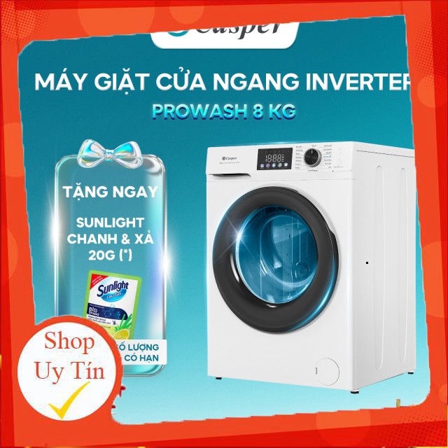 ( Máy giặt cửa ngang Casper ProWash 8KG WF-D8VWR1 - Chính hãng - Bảo hành 2 năm )