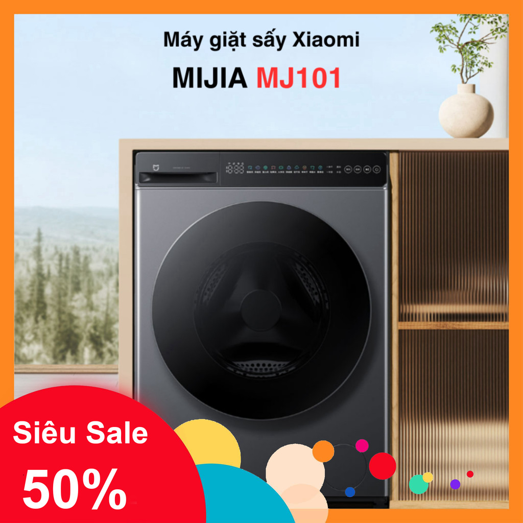 nhắn shop nhận voucher_ Máy giặt sấy Xiaomi Mijia MJ101 2026 Giặt 12kg, sấy 9kg / Mijia MJ102 Pro XH