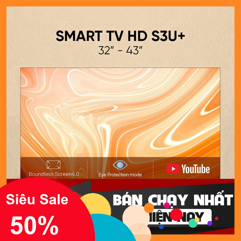 nhắn shop nhận voucher_ Tivi Coocaa S3U+ 32 inch HD Full màn Hình Cho Người Mình (Tivi Coocaa 32 inc