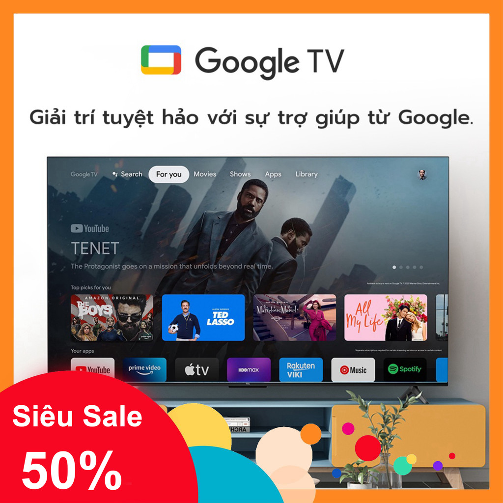 nhắn shop nhận voucher_ 【4K HDR】TCL 55 inch UHD 55T66, Google TV, Tần số quét 60Hz, Chứng nhận Dolby