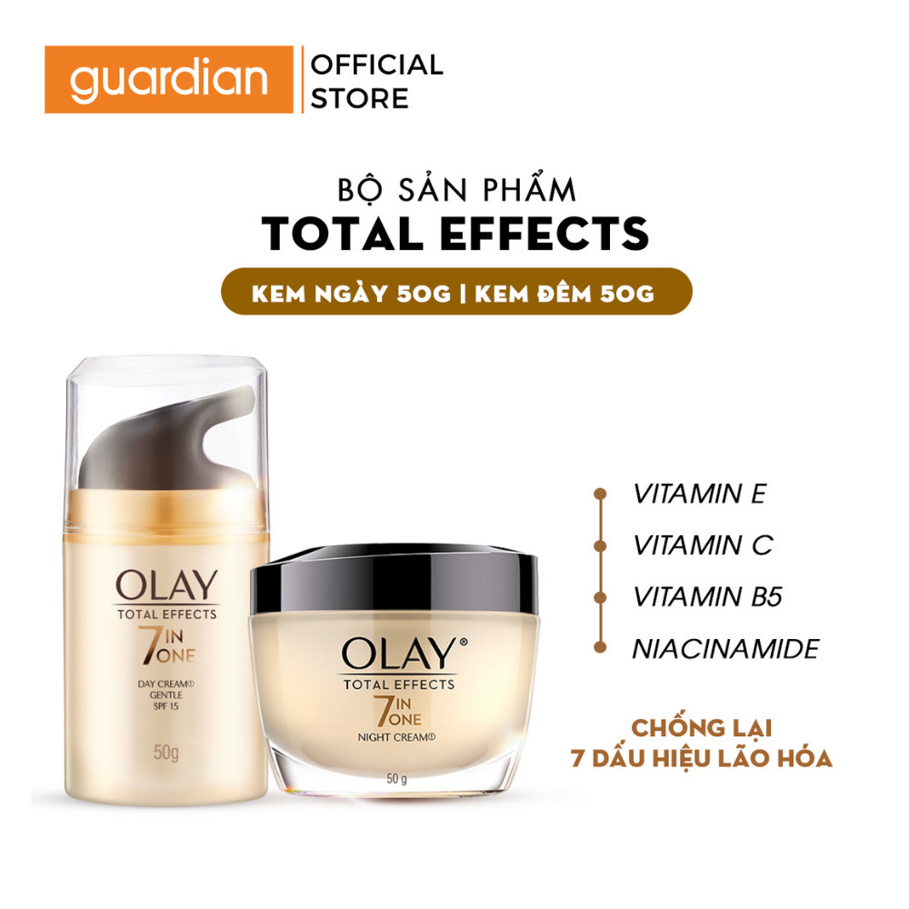 Combo Olay Total Effects Kem Dưỡng Đêm 50g & Olay Kem Dưỡng Ngày SPF 15 50g | Guardian Việt Nam