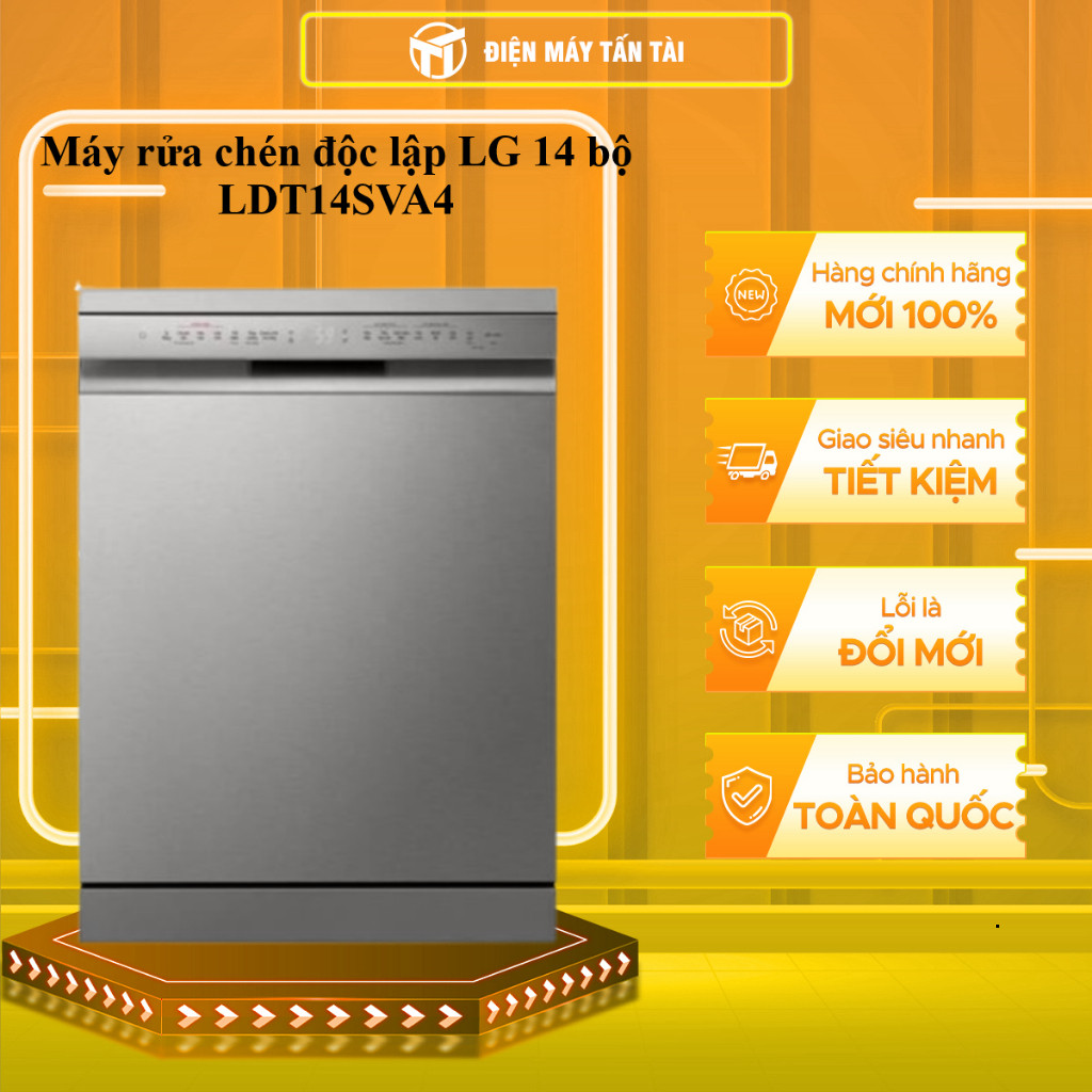 [ (HCM) - LDT14SVA4 - Máy rửa chén độc lập LG 14 bộ LDT14SVA4 ]