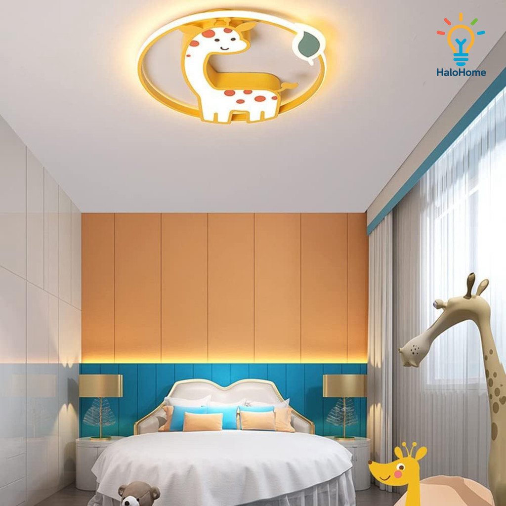 Đèn trần phòng ngủ cho bé hình con hươu cao cổ màu vàng MN101 - giúp bé cảm thấy vui vẻ, dễ chịu khi