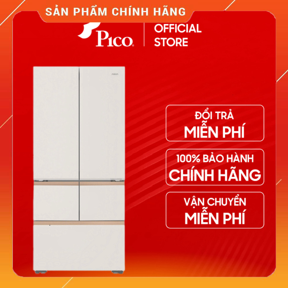 Sale  Tủ Lạnh Aqua AQR-MA585XA 512 lít 5 Cửa Mặt Gương Tự Động Chilled Faster Miễn phí lắp đặt.