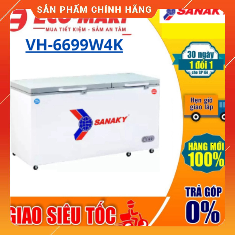 Sale Tủ Đông Sanaky VH-6699W4K 485/660L Inverter 2 Chế Độ Giữ Hạn Chế Biến Dưới 24H Miễn phí lắp đặt