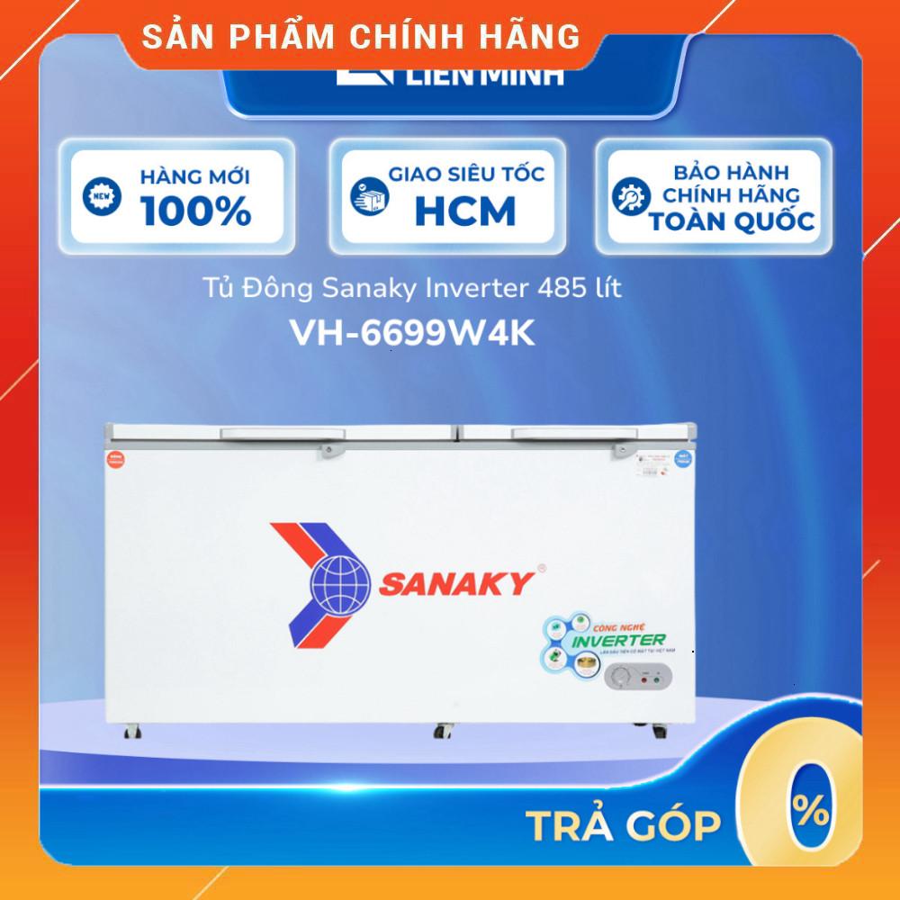 Sale Tủ Đông Mát SANAKY VH-6699W4K Kín Khóng Bảo Hành 3 Năm Miễn phí lắp đặt.
